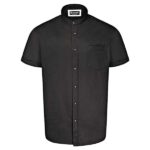 KAM Grandad Premium Oxford Short Sleeve Shirt KBS P020Ba