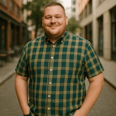 KAM Short Sleeve Checked Shirt Teal KBS6336 .