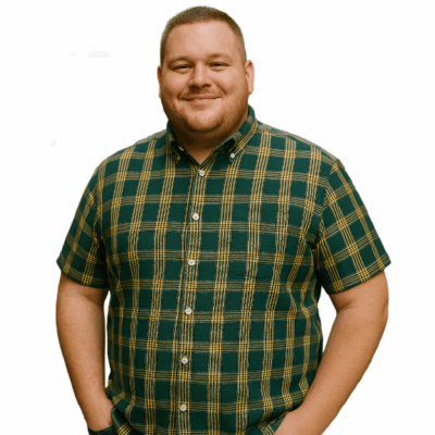 KAM Short Sleeve Checked Shirt Teal KBS6336