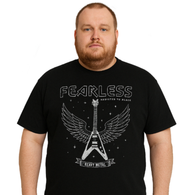ESPIONAGE Fearless Print Big T-Shirt