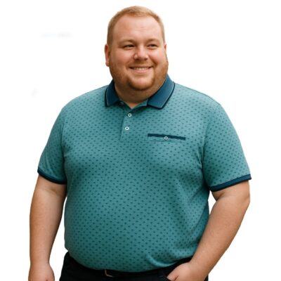 KAM Mens Big Geo Print Polo KBS5517