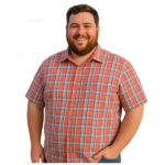 DOUBLE TWO Lifestyle Classic Check Short Sleeve Shirt Red DTLS1261
