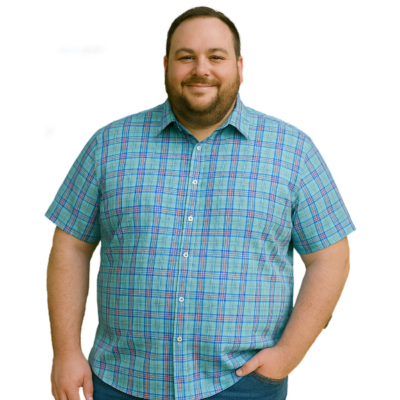 DOUBLE TWO Lifestyle Classic Check Short Sleeve Shirt Aqua DTLS1260