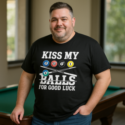 ESPIONAGE Kiss My Balls Print Big T-Shirt T436