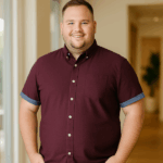 D555 Kevin Short Sleeve Cotton Shirt Dark Plum