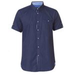 D555 Tim Short Sleeve Cotton Shirt Dark Navy