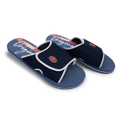 D555 DRAKE Big Mens Slider With Velcro Fastening NAVY