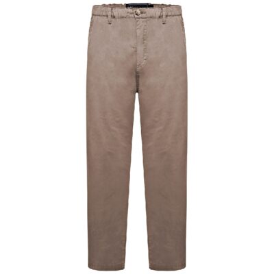 Kam Big Mans Cotton Stretch Elasticated Rugby Trousers Stone KBS241