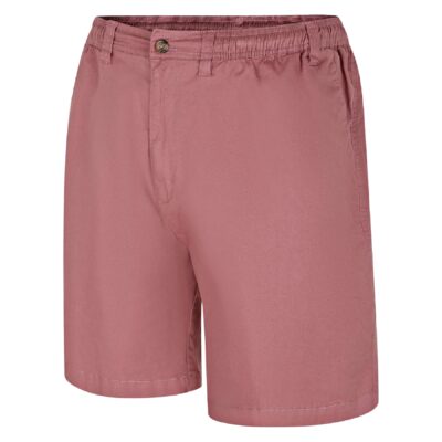 Espionage Big Mens Stretch Cotton Twill Elasticated Shorts DARK PINK ST019A