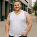 ESPIONAGE Big Mans Cotton Vest WHITE T017