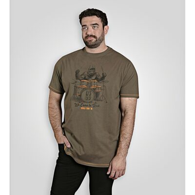 D555 Stockton Big Mens Drumming Gorilla Tee Khaki 601804