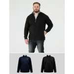 D555 JOHNSON Big Men's Thru Zip Fleece Sweatshirt 621804