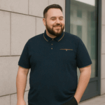 KAM AOP Geo Print Polo NAVY KBS5529