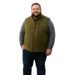 ESPIONAGE Full Zip Micro Fleece GILET GREEN FL047