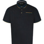 KAM AOP Geo Print Polo NAVY KBS5529