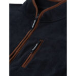 ESPIONAGE Full Zip Micro Fleece GILET NAVY FL047