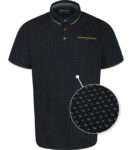 KAM AOP Geo Print Polo NAVY KBS5529