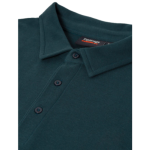 ESPIONAGE Long Sleeve Pure Cotton Polo Shirt KINGFISHER