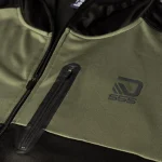 D555 Southport Dry Wear Zip Through Hooded Tracksuit Jacket Black/Olive