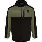 D555 Southport Dry Wear Zip Through Hooded Tracksuit Jacket Black/Olive