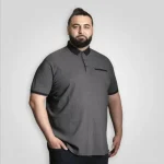 D555 SCARBOROUGH Mans Printed Polo Shirt NAVY