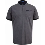 D555 SCARBOROUGH Mans Printed Polo Shirt NAVY