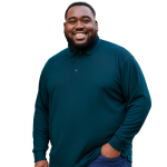 ESPIONAGE Long Sleeve Pure Cotton Polo Shirt KINGFISHER
