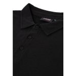 ESPIONAGE Long Sleeve Pure Cotton Polo Shirt BLACK