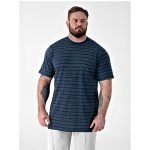 D555 DINGLE Jacquard Textured Crew Neck t-Shirt with Pocket NAVY