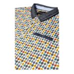 KAM All Over Skull Print Polo WHITE KBS5524