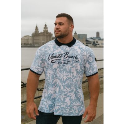 Up to 6xl £17.99 D555 SHOREHAM Big Mens Venice Beach Short Sleeve T-Shirt