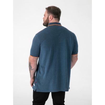 2XL to 6XL D555 HARVEY 3 Mens Pique Polo with Jacquard Collar TEA
