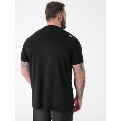 D555 ELLIOTT Multi Coloured Guitar Printed Crew Neck T-Shirt BLACK