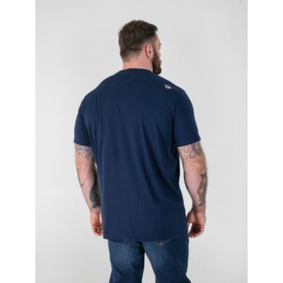 D555 LINTON Tropical Skull Printed Crew Neck T-Shirt NAVY