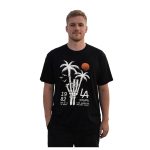 2 - 6xl Big Tee Shirt ESPIONAGE Skeleton Palm Print Tee BLACK T448