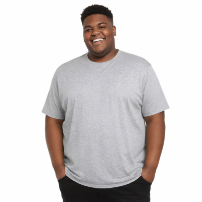 Espionage Big Mans Cotton Tee Silver Grey T015