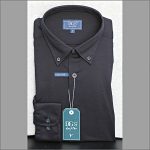 £55 2XL - DG'S DRIFTER Navy Plain Stretch Shirt Long Sleeve 14633