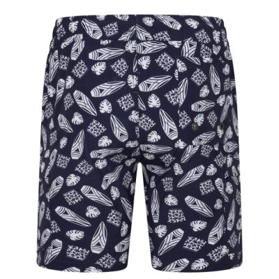 KAM Big Mens Surf Print Navy Swim Shorts KBS3023