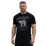 KAM American Bear Print Big Tee BLACK KBS5806