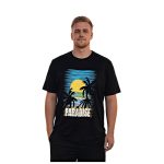2 - 6xl Big Tee Shirt ESPIONAGE Paradise Print Tee NAVY