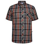 KAM Mans Short Sleeve Check Shirt Forest KBS6338