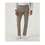 £49 stock in big sizes for men up to 64" waist SKOPES Cotton Chinos With Active Stretch Waist Antibes STONE