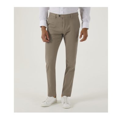 £49 stock in big sizes for men up to 64" waist SKOPES Cotton Chinos With Active Stretch Waist Antibes STONE