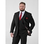 D555 TED Big Mens Tailored Suit Jacket with 4 Way Stretch BLACK