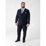 D555 TED Big Mens Tailored Suit Jacket with 4 Way Stretch NAVY