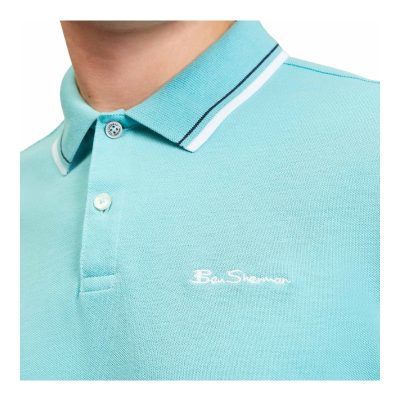BEN SHERMAN SIGNATURE POLO TURQUOISE