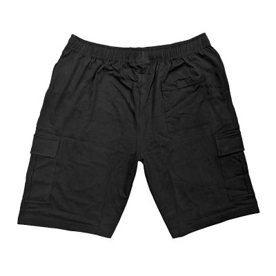ESPIONAGE JERSEY CARGO SHORT BLACK LW115