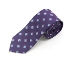 DOUBLE TWO EXTRA LONG PURPLE MODERN CHECK TIE
