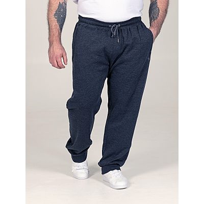 D555 Big Mens Navy Jogger with Fine Stripe Ribbed Cuffs and Zipped Pockets HYDE