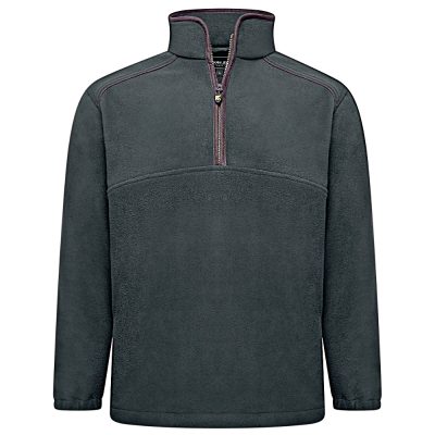 2XL to 8XL  KAM Big Men's 1/4 Zip Fleece Jacket CHARCOAL KV151 